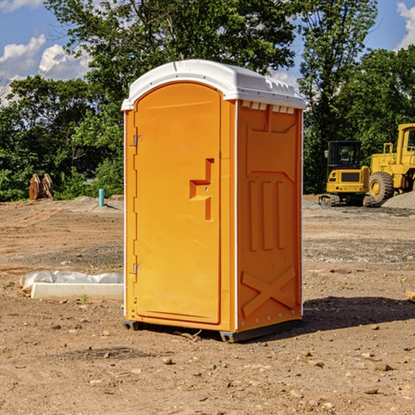 how often are the porta potties cleaned and serviced during a rental period in Haugan